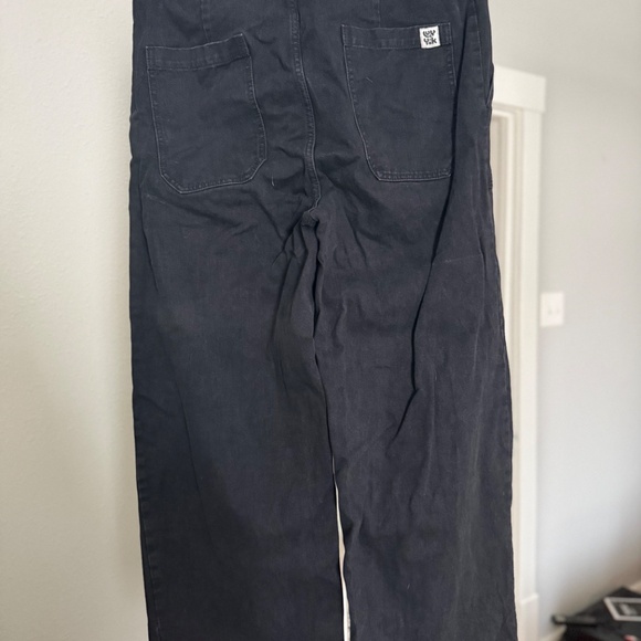 Lucy & Yak Delores Jean, Wide Leg, High Waist, Black Denim, US 14 - Picture 3 of 6